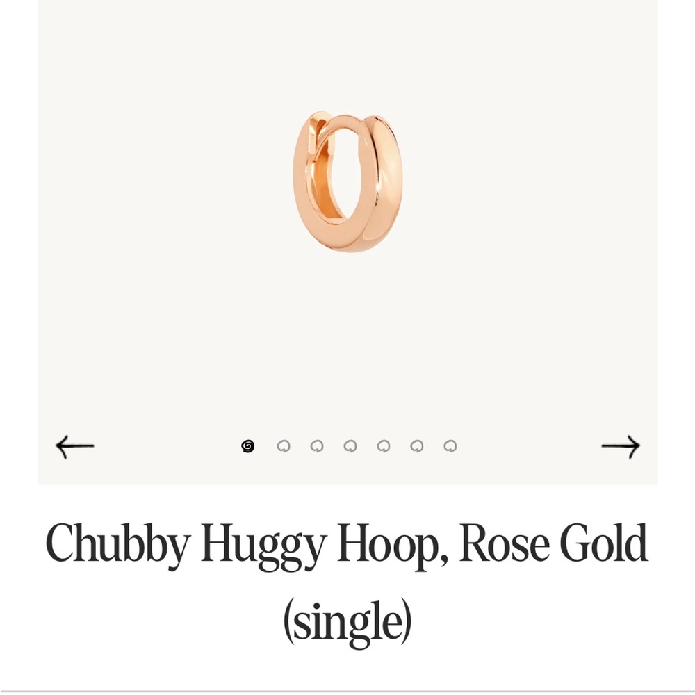 Rose gold Catbird Huggy Hoops